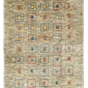 Gabbeh-teppe - persisk - 206 x 154 cm - flerfarget