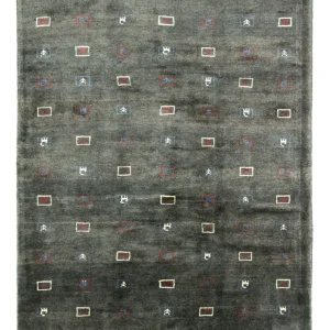Gabbeh-teppe - persisk - 235 x 174 cm - grå