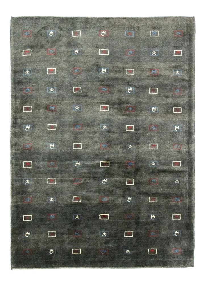 Gabbeh-teppe - persisk - 235 x 174 cm - grå