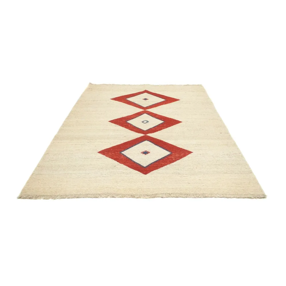 Gabbeh-teppe - persisk - 242 x 172 cm - beige