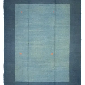 Gabbeh-teppe - persisk - 270 x 214 cm - havblå