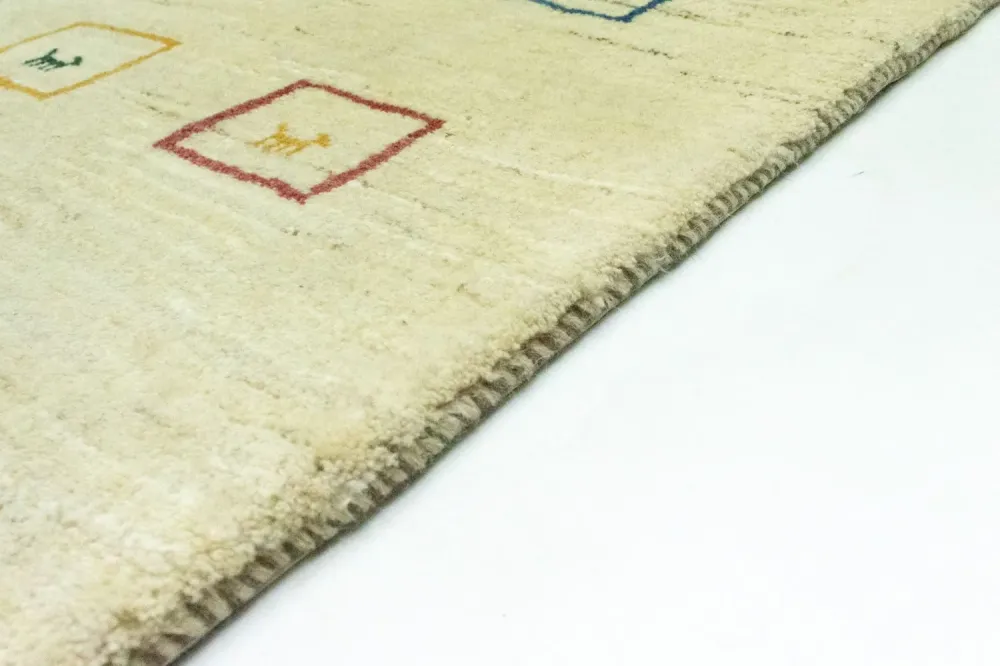 Gabbeh-teppe - persisk - 281 x 195 cm - beige