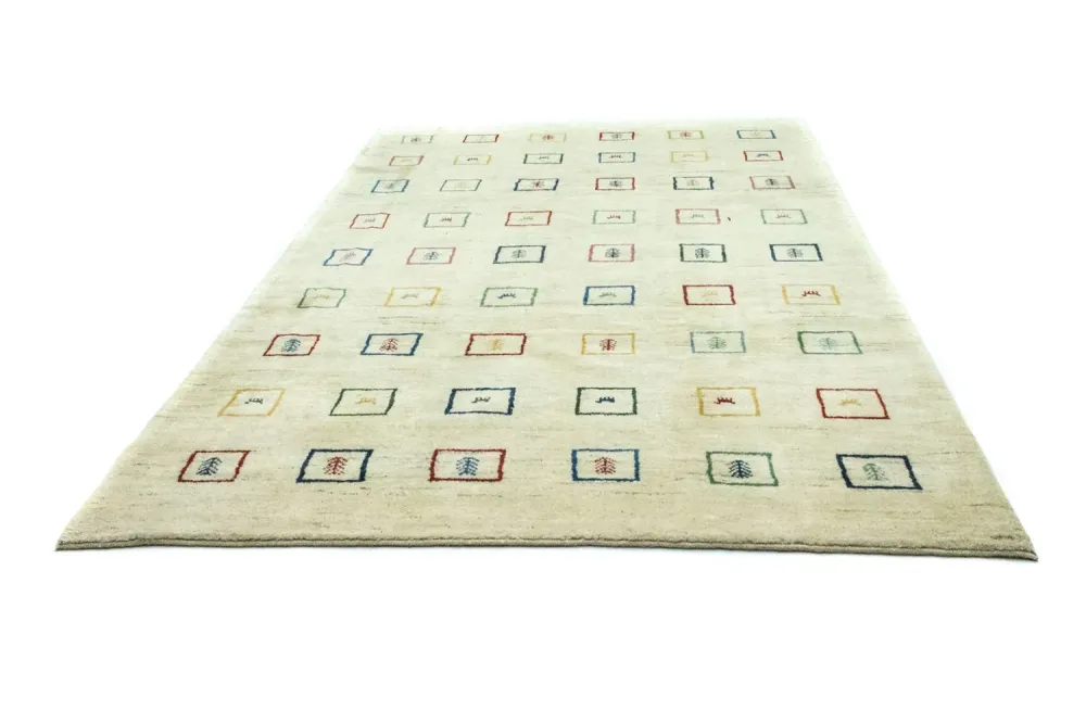 Gabbeh-teppe - persisk - 281 x 195 cm - beige