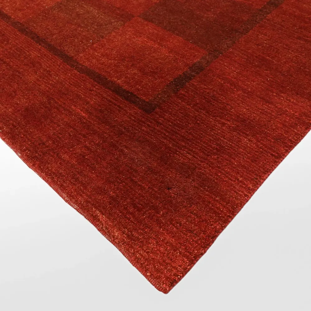Gabbeh-teppe - persisk - 327 x 259 cm - mørk rød
