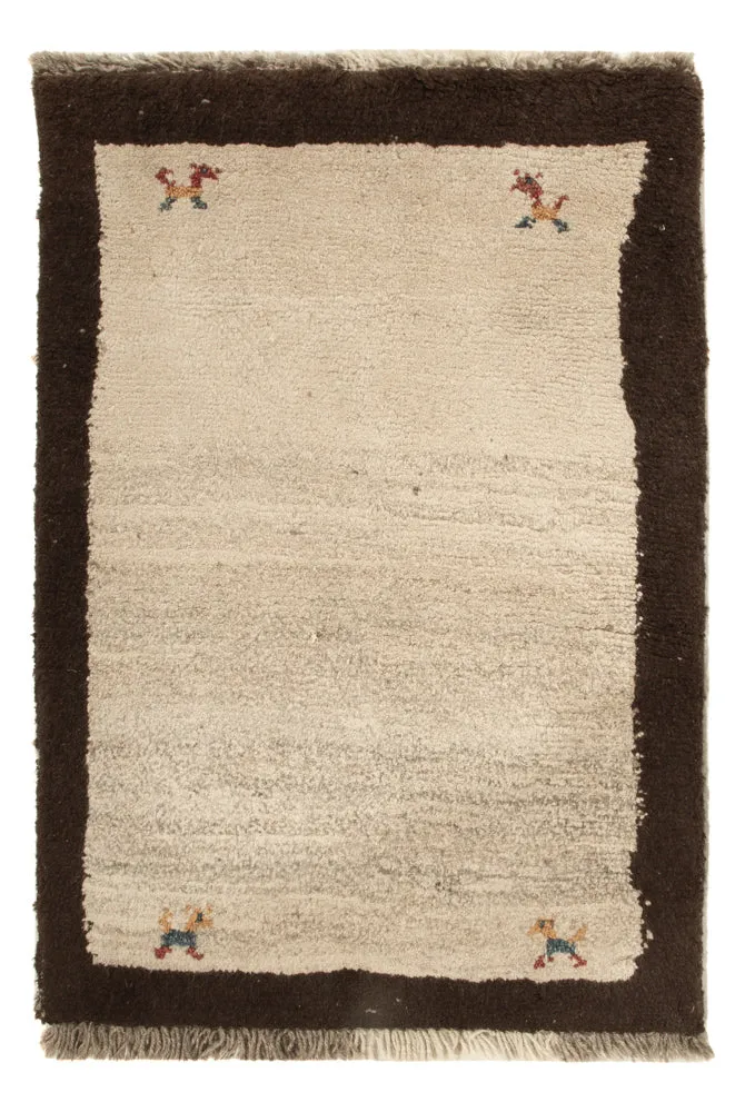 Gabbeh-teppe - persisk - 85 x 57 cm - beige