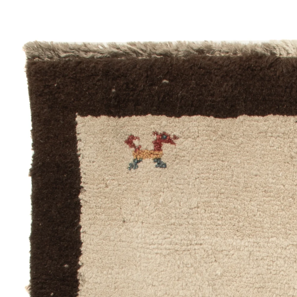 Gabbeh-teppe - persisk - 85 x 57 cm - beige