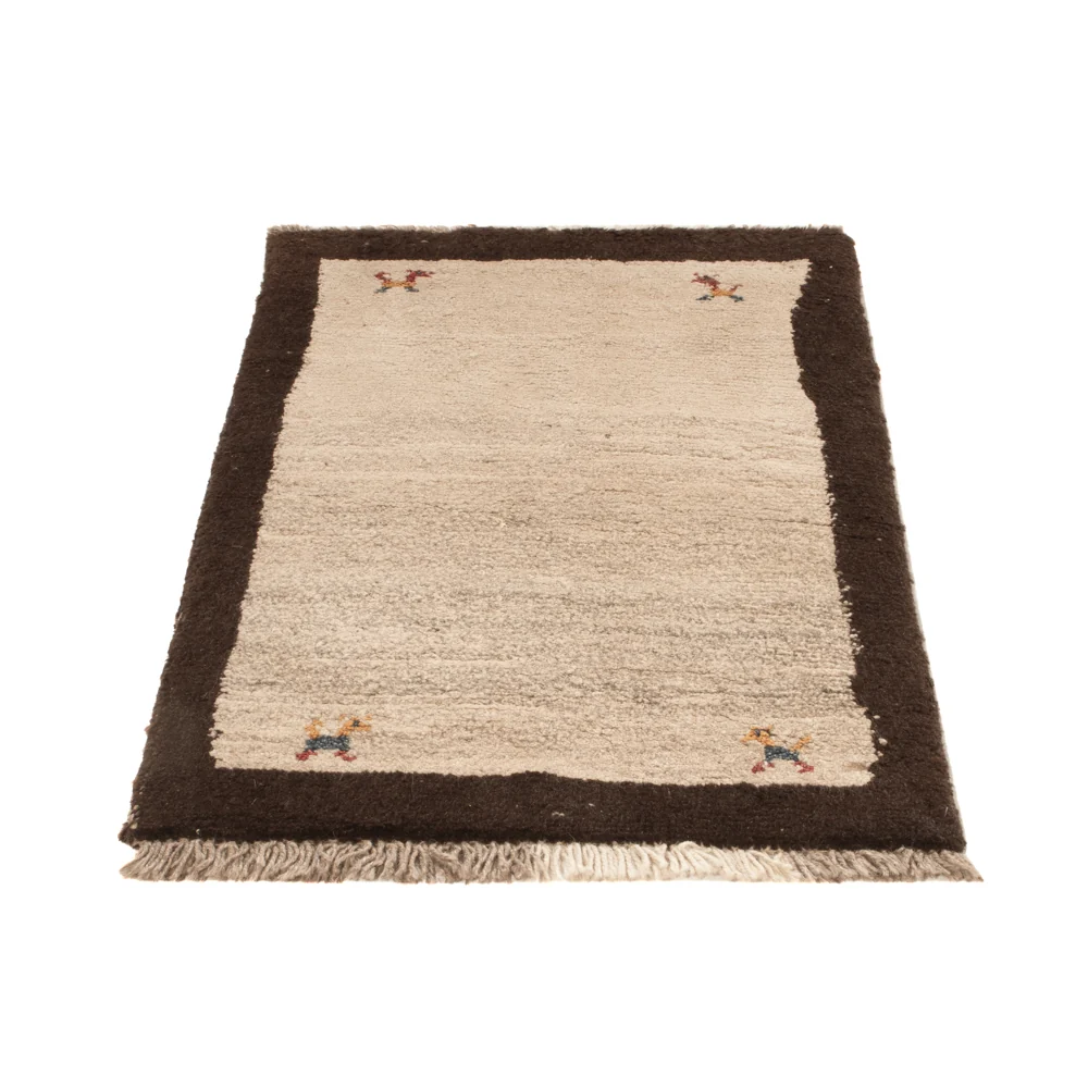 Gabbeh-teppe - persisk - 85 x 57 cm - beige