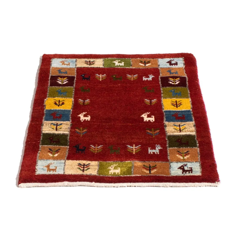 Gabbeh-teppe - persisk - 88 x 61 cm - flerfarget