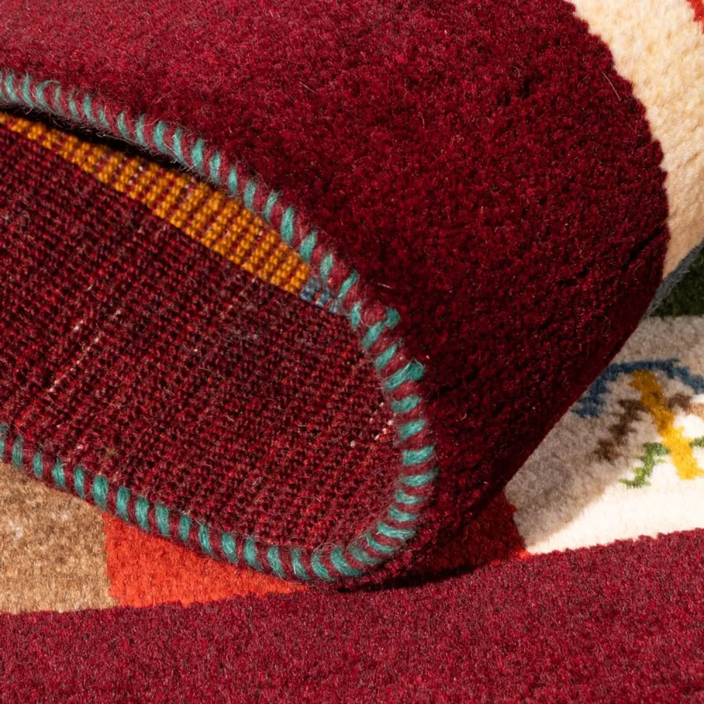 Gabbeh-teppe - persisk - 88 x 61 cm - flerfarget