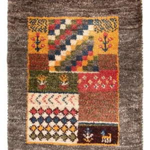 Gabbeh-teppe - persisk - 60 x 40 cm - flerfarget