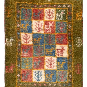 Gabbeh-teppe - persisk - 60 x 40 cm - flerfarget