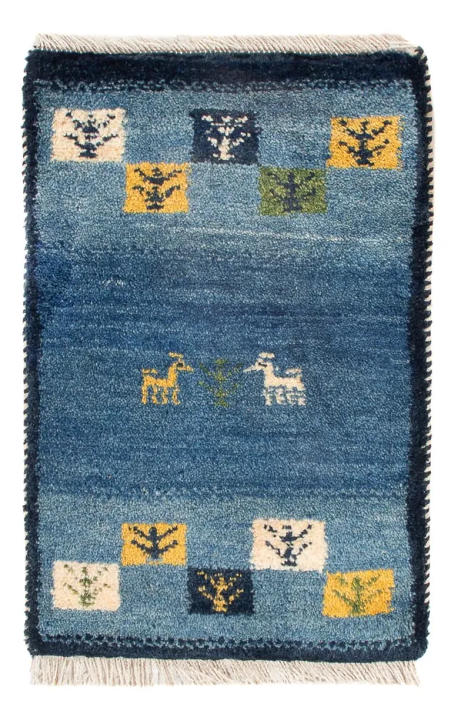 Gabbeh-teppe - persisk - 60 x 40 cm - flerfarget