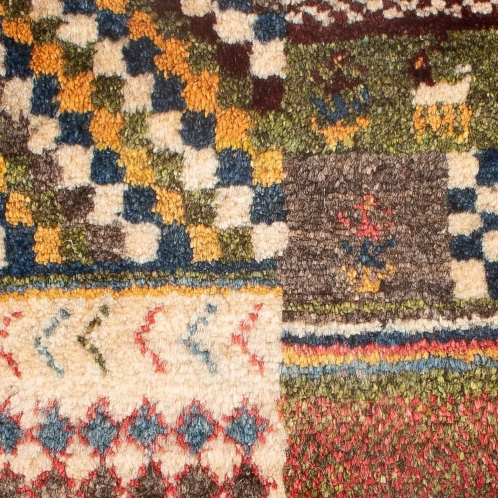 Gabbeh-teppe - persisk - 60 x 40 cm - flerfarget