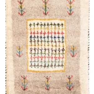 Gabbeh-teppe - persisk - 60 x 40 cm - flerfarget