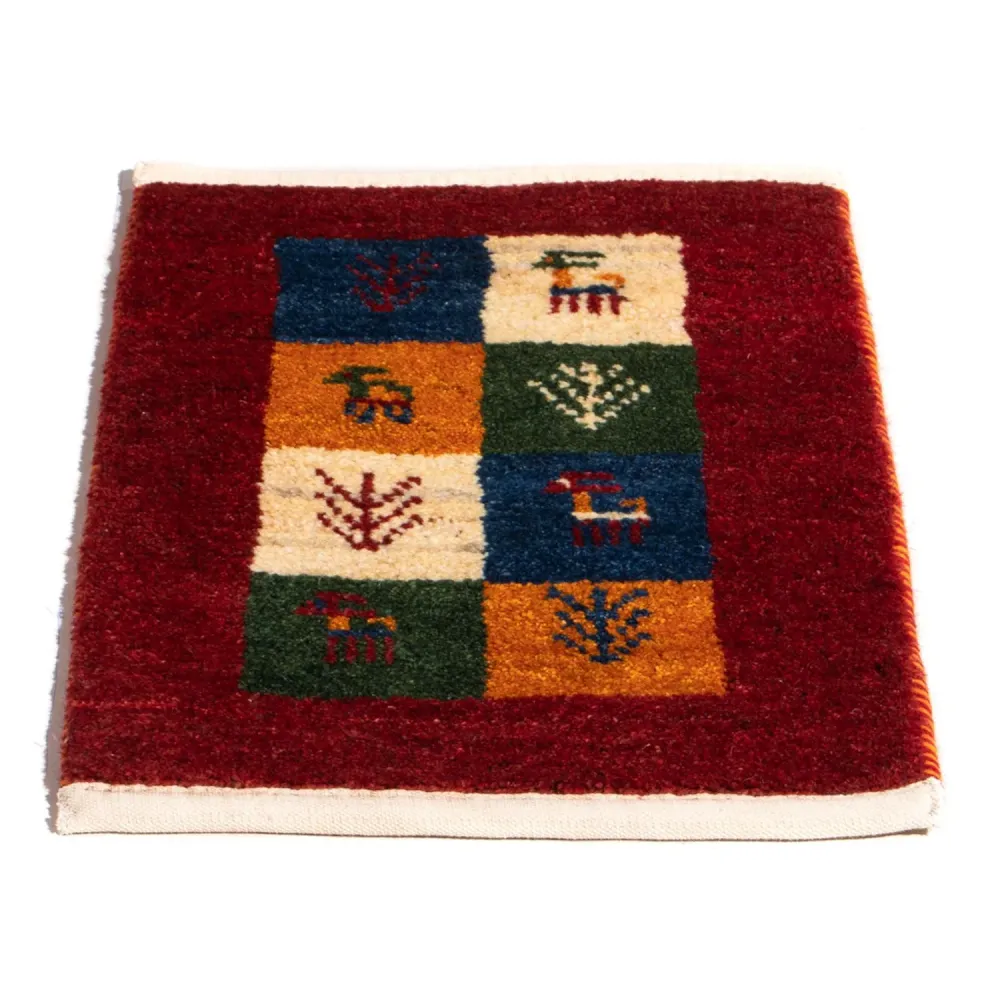 Gabbeh-teppe - persisk - 60 x 40 cm - flerfarget