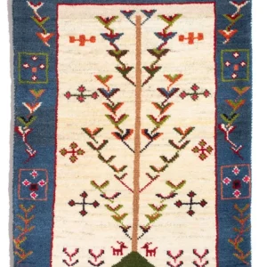 Gabbeh-teppe - persisk - 92 x 63 cm - flerfarget