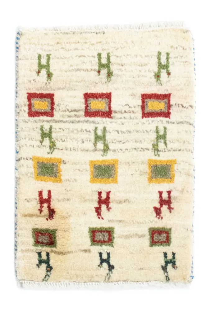 Gabbeh-teppe - persisk - 60 x 40 cm - flerfarget