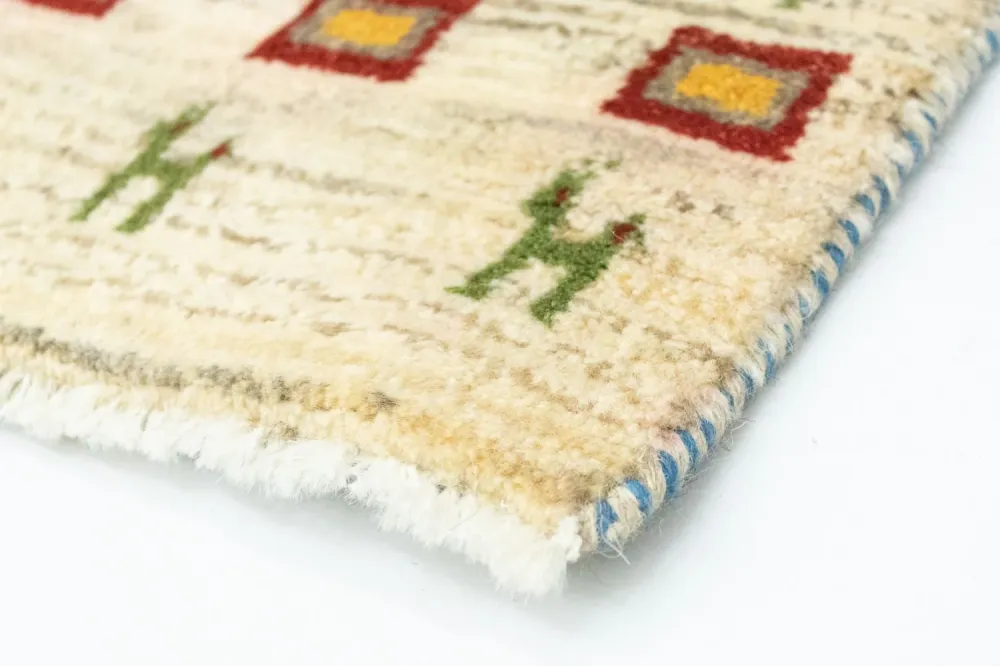 Gabbeh-teppe - persisk - 60 x 40 cm - flerfarget