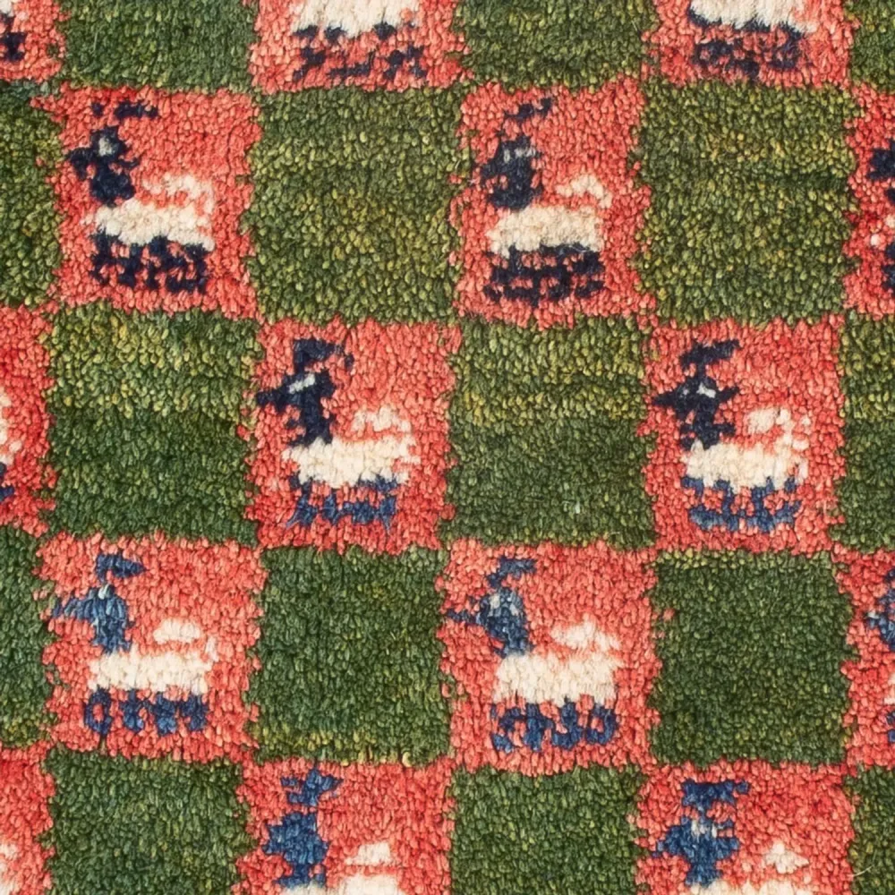 Gabbeh-teppe - persisk - 60 x 40 cm - flerfarget