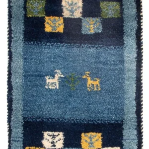 Gabbeh-teppe - persisk - 60 x 40 cm - flerfarget