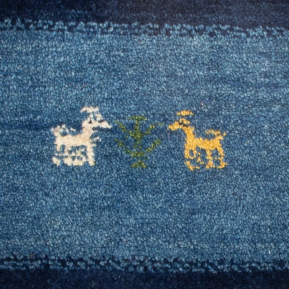 Gabbeh-teppe - persisk - 60 x 40 cm - flerfarget