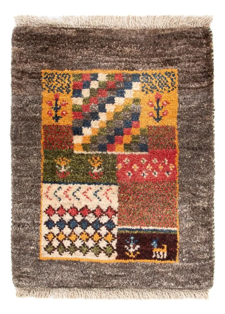 Gabbeh-teppe - persisk - 60 x 40 cm - flerfarget
