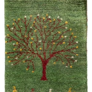 Gabbeh-teppe - persisk - 60 x 40 cm - flerfarget