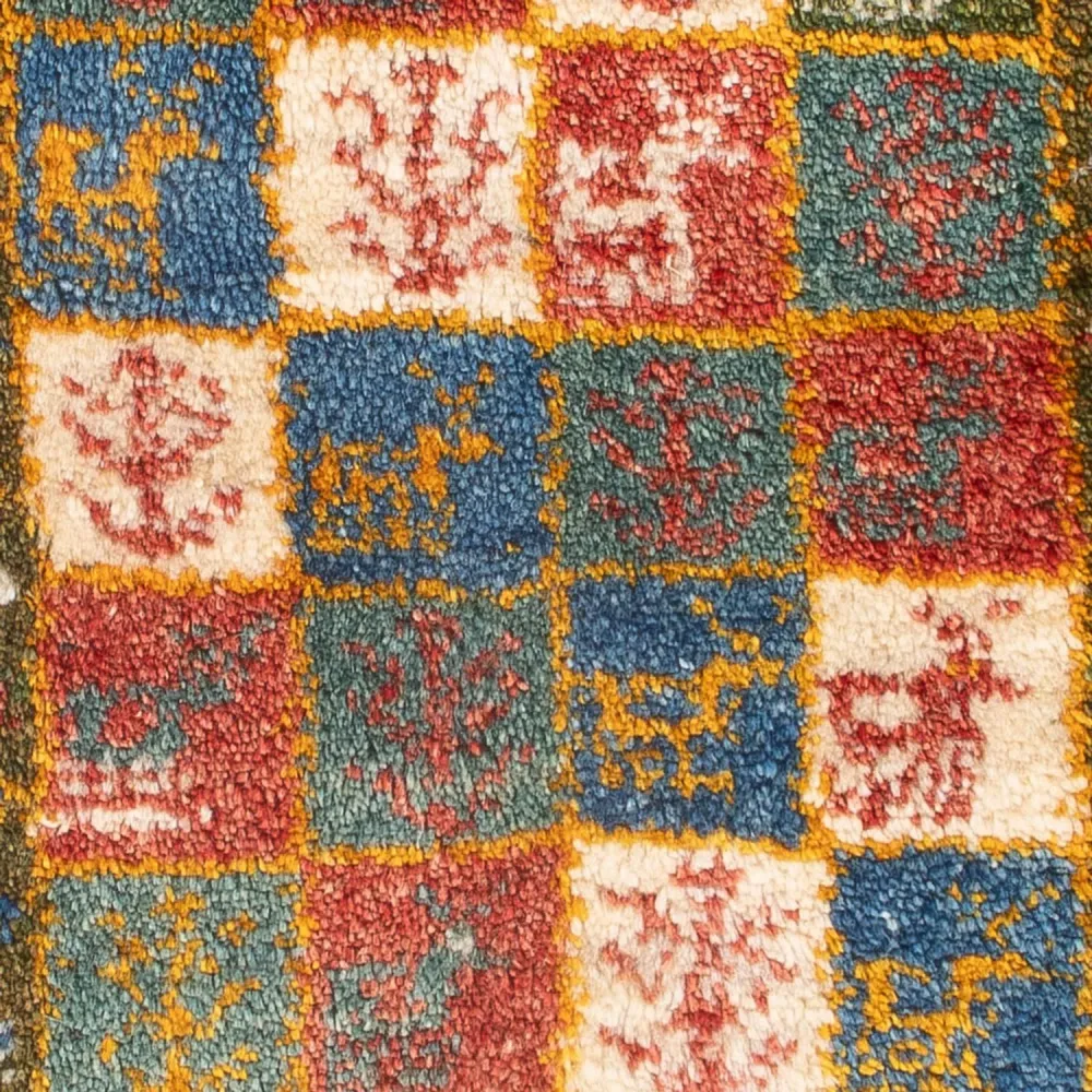 Gabbeh-teppe - persisk - 60 x 40 cm - flerfarget