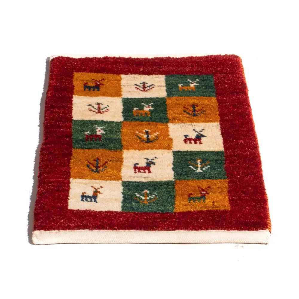 Gabbeh-teppe - persisk - 60 x 40 cm - flerfarget