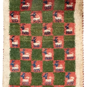Gabbeh-teppe - persisk - 60 x 40 cm - flerfarget