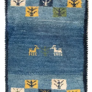 Gabbeh-teppe - persisk - 60 x 40 cm - flerfarget