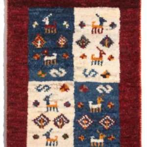 Gabbeh-teppe - persisk - 60 x 40 cm - flerfarget