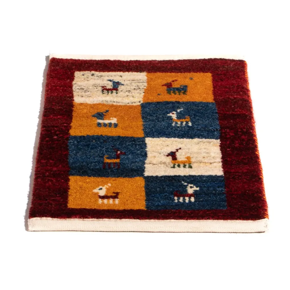 Gabbeh-teppe - persisk - 60 x 40 cm - flerfarget