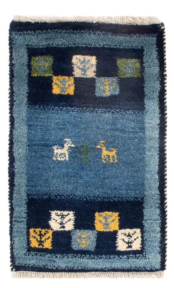 Gabbeh-teppe - persisk - 60 x 40 cm - flerfarget