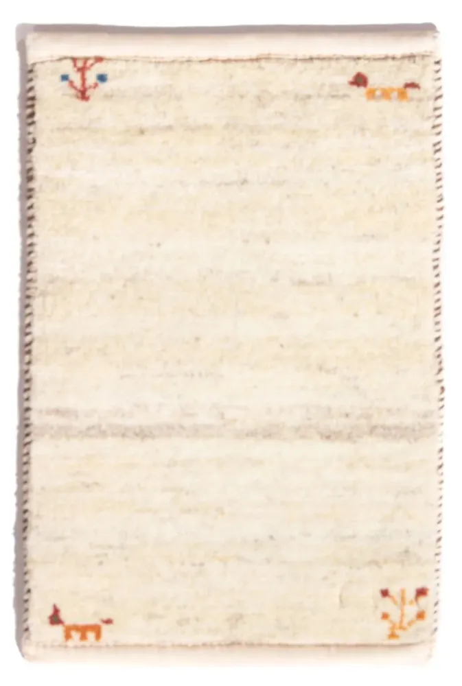 Gabbeh-teppe - persisk - 60 x 40 cm - krem
