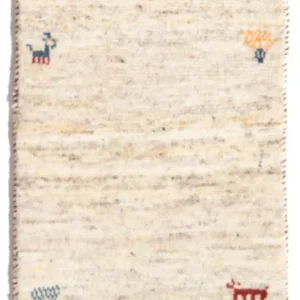 Gabbeh-teppe - persisk - 60 x 40 cm - krem