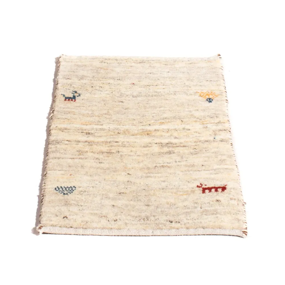 Gabbeh-teppe - persisk - 60 x 40 cm - krem