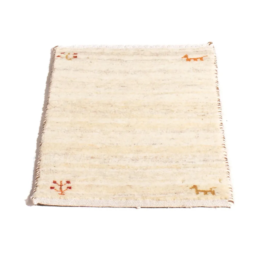 Gabbeh-teppe - persisk - 60 x 40 cm - krem