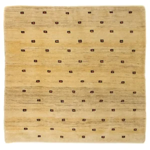 Gabbeh-teppe - persisk square - 102 x 100 cm - beige