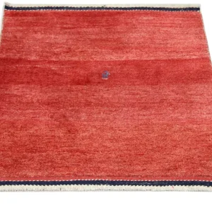 Gabbeh-teppe - persisk square - 111 x 111 cm - rød
