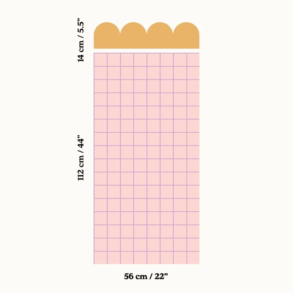 Grid Half Wall Skreddersydd Tapet