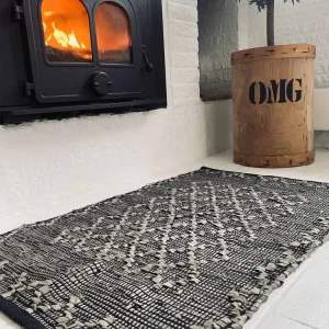 Gulvteppe i skinn - Grå 60x90cm