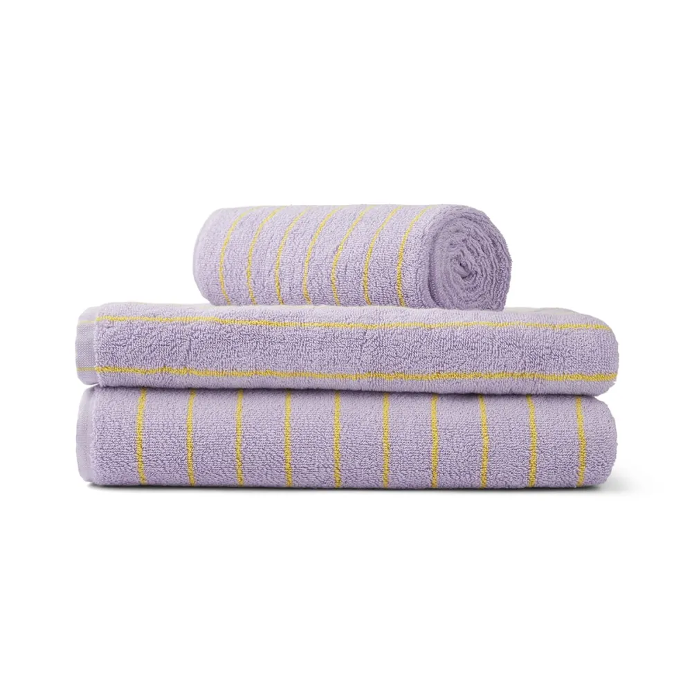 Håndhåndkle Lilac & Neon Yellow 50x80