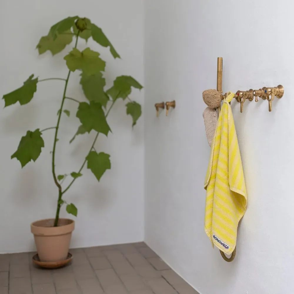 Håndhåndkle Pristine & Neon Yellow 50x80