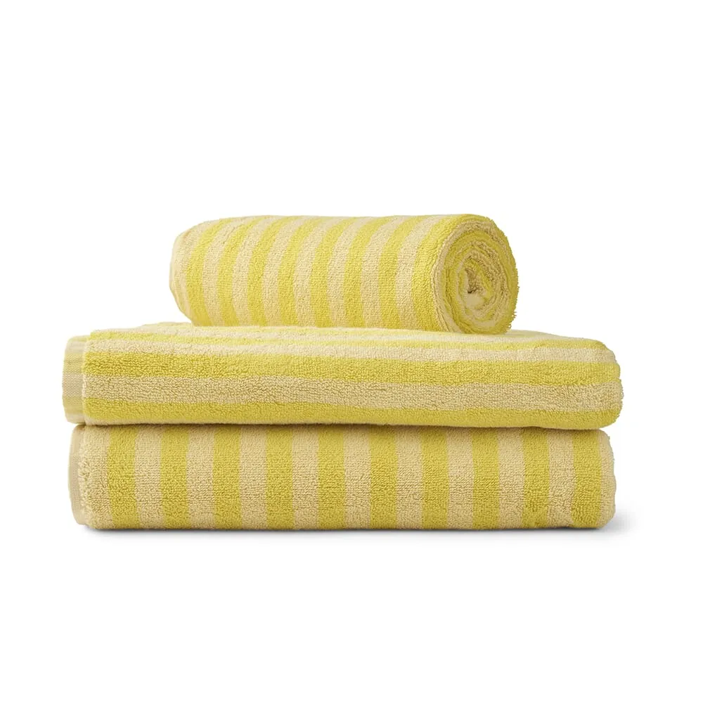 Håndhåndkle Pristine & Neon Yellow 50x80