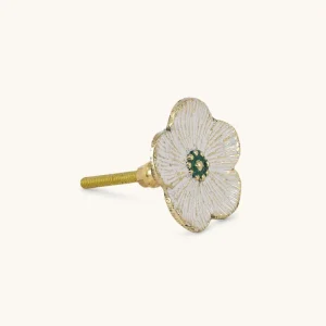 Håndtak - Faye Flower Knob White - Doing Goods