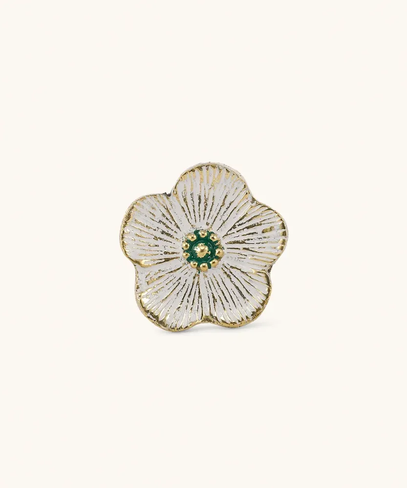 Håndtak - Faye Flower Knob White - Doing Goods