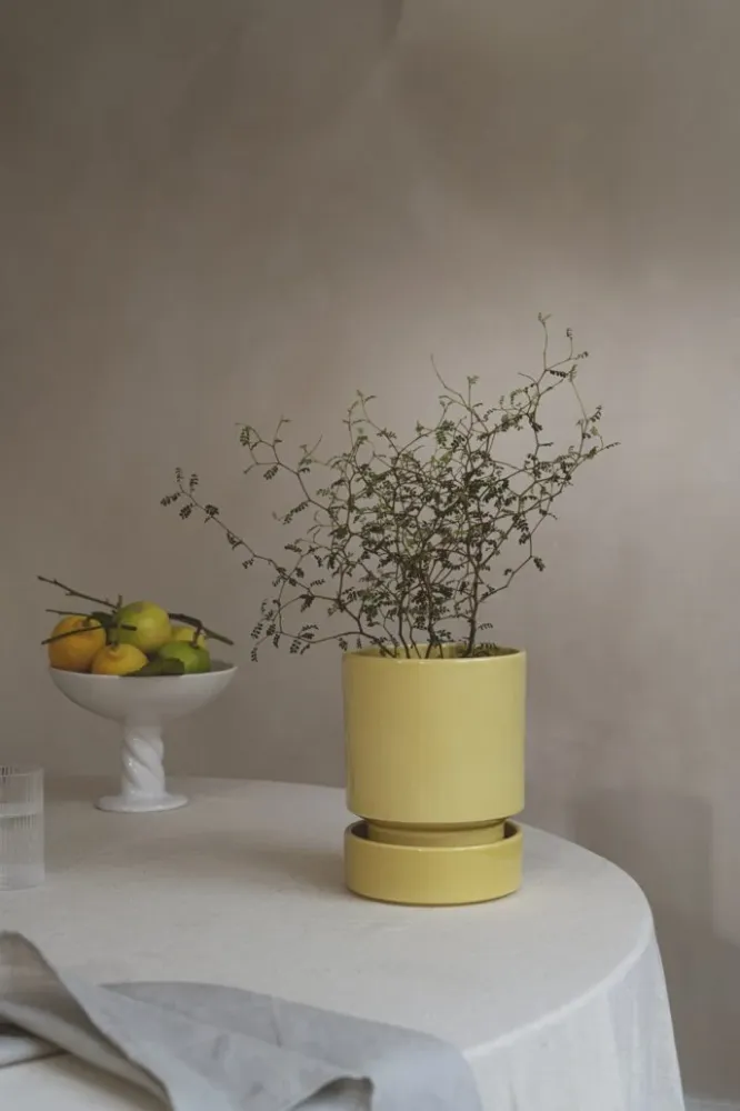 Hoff Glazed pale yellow 14 cm