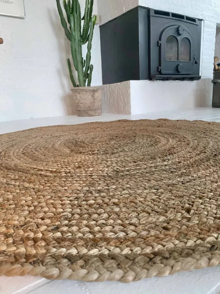 Jute gulvteppe Ø150 cm