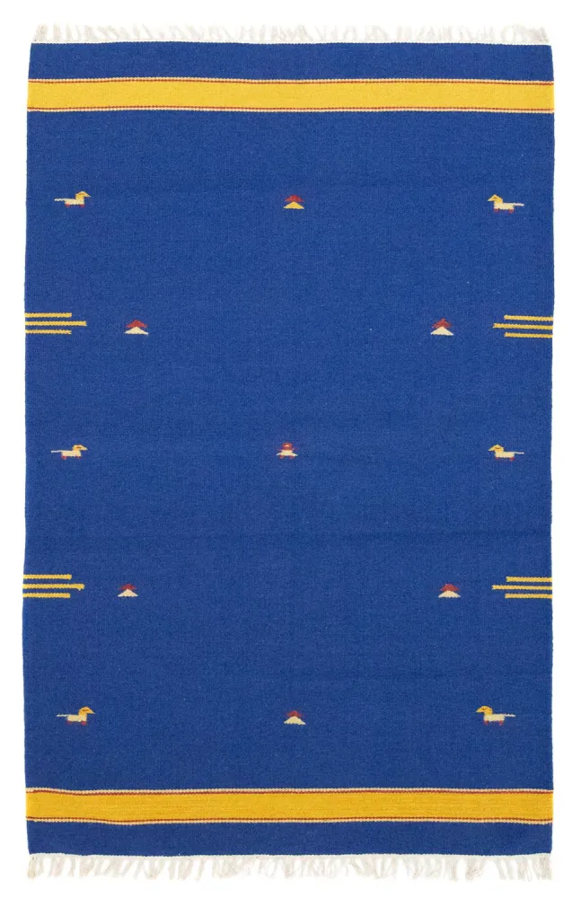 Kelim teppe - Trendy - 180 x 120 cm - blå